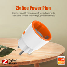 Load image into Gallery viewer, Tuya Smart Zigbee 3.0 Power Plug 16A EU Outlet 3680W Meter Remote Control Work With Zigbee2mqttt and Home Assistant Tuya Hub
