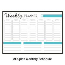 Load image into Gallery viewer, A3 Magnetic Weekly &amp; Monthly Planner Whiteboard Fridge Magnet Flexible Daily Message Drawing Refrigerator Bulletin White Board
