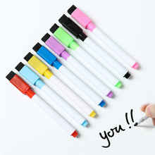 Load image into Gallery viewer, Magnetic Whiteboard Markers Erasable Liquid Chalk Markers with Eraser Water-base Ink Quick Drying Office Supplies
