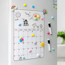 Load image into Gallery viewer, A3 Size Magnetic Dry Erased Refrigerator Whiteboard Kitchen Fridge Calendar Message Board Student Kids Monthly Planner Board
