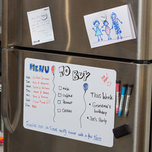 Load image into Gallery viewer, A3/A4 Size Magnetic Whiteboard Dry Erase White Boards Soft Home Office Kitchen Flexible Pad Fridge Stickers Memo Message Board
