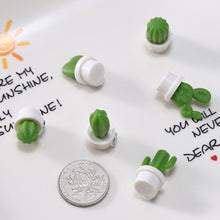 Load image into Gallery viewer, 6pcs Cactus Fridge Magnets Photo Wall Cute Souvenir Gifts 3D Cute Succulent Plant Message Board Reminder Home Decoration Kitchen
