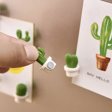 Load image into Gallery viewer, 6pcs Cactus Fridge Magnets Photo Wall Cute Souvenir Gifts 3D Cute Succulent Plant Message Board Reminder Home Decoration Kitchen
