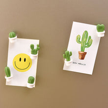 Load image into Gallery viewer, 6pcs Cactus Fridge Magnets Photo Wall Cute Souvenir Gifts 3D Cute Succulent Plant Message Board Reminder Home Decoration Kitchen
