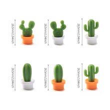 Load image into Gallery viewer, 6pcs Cactus Fridge Magnets Photo Wall Cute Souvenir Gifts 3D Cute Succulent Plant Message Board Reminder Home Decoration Kitchen
