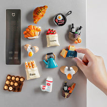 Load image into Gallery viewer, 3D Tomato Egg Pan Teapot Milk Model Fridge Magnets Collection Photo Wall Cute Souvenir Gifts Message Board Reminder Home Decoration Kitchen
