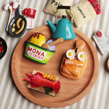 Load image into Gallery viewer, 3D Tomato Egg Pan Teapot Milk Model Fridge Magnets Collection Photo Wall Cute Souvenir Gifts Message Board Reminder Home Decoration Kitchen
