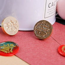 Load image into Gallery viewer, 25mm Merry Christmas Wax Seal Stamps Santa Claus Deer Gift Snowman Sealing Stamp Head For Xmas Scrapbooking
