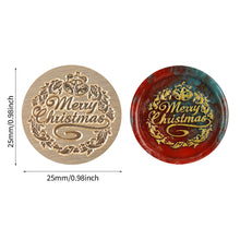 Load image into Gallery viewer, 25mm Merry Christmas Wax Seal Stamps Santa Claus Deer Gift Snowman Sealing Stamp Head For Xmas Scrapbooking

