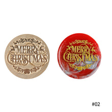 Load image into Gallery viewer, 25mm Merry Christmas Wax Seal Stamps Santa Claus Deer Gift Snowman Sealing Stamp Head For Xmas Scrapbooking
