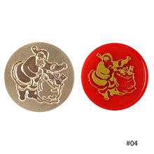 Load image into Gallery viewer, 25mm Merry Christmas Wax Seal Stamps Santa Claus Deer Gift Snowman Sealing Stamp Head For Xmas Scrapbooking
