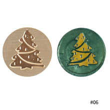 Load image into Gallery viewer, 25mm Merry Christmas Wax Seal Stamps Santa Claus Deer Gift Snowman Sealing Stamp Head For Xmas Scrapbooking
