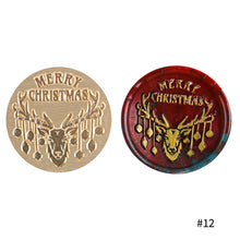 Load image into Gallery viewer, 25mm Merry Christmas Wax Seal Stamps Santa Claus Deer Gift Snowman Sealing Stamp Head For Xmas Scrapbooking
