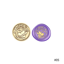 Load image into Gallery viewer, 25mm Merry Christmas Wax Seal Stamps Santa Claus Deer Gift Snowman Sealing Stamp Head For Xmas Scrapbooking
