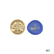 Load image into Gallery viewer, 25mm Merry Christmas Wax Seal Stamps Santa Claus Deer Gift Snowman Sealing Stamp Head For Xmas Scrapbooking
