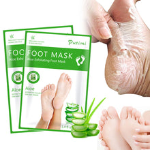Load image into Gallery viewer, 2Pcs=1Pair Aloe Peeling Foot Mask Feet Mask Exfoliating Socks for Pedicure Cutin Removal Anti Crack Heel Remove Skin Foot Patch
