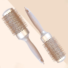 Load image into Gallery viewer, Ceramic Aluminum Tube Roller Comb Nylon Needle Curling Hair Comb Hairdressing Styling Comb Creative Blowing Cylinder Comb
