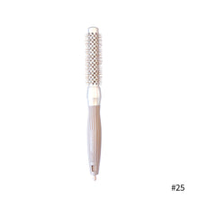 Load image into Gallery viewer, Ceramic Aluminum Tube Roller Comb Nylon Needle Curling Hair Comb Hairdressing Styling Comb Creative Blowing Cylinder Comb

