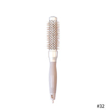 Load image into Gallery viewer, Ceramic Aluminum Tube Roller Comb Nylon Needle Curling Hair Comb Hairdressing Styling Comb Creative Blowing Cylinder Comb
