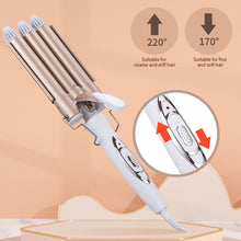 Load image into Gallery viewer, Professional Hair Tools Curling Iron Egg Roll Head Curling Iron Ceramic Three Bar Curling Iron Water Corrugated Iron Hair Tools
