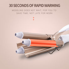 Load image into Gallery viewer, Professional Hair Tools Curling Iron Egg Roll Head Curling Iron Ceramic Three Bar Curling Iron Water Corrugated Iron Hair Tools
