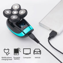 Load image into Gallery viewer, Cross Border Digital Display Electric Shaver Head Shaver Five-blade Trimmer Head Shaver Rechargeable Waterproof Washable Razor
