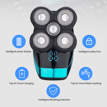 Load image into Gallery viewer, Cross Border Digital Display Electric Shaver Head Shaver Five-blade Trimmer Head Shaver Rechargeable Waterproof Washable Razor
