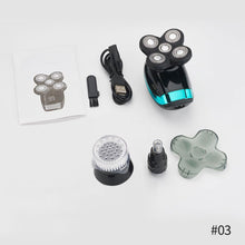 Load image into Gallery viewer, Cross Border Digital Display Electric Shaver Head Shaver Five-blade Trimmer Head Shaver Rechargeable Waterproof Washable Razor
