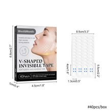 Load image into Gallery viewer, 40patches V-Shaped Face Lifter Stick Skin Contraction Jaw Line Face Invisible Droop Slack Anti-Wrinkle Chin Line Sagging Lift Patch
