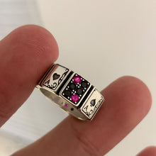 Load image into Gallery viewer, Fashion Design Playing Cards Open Cuff Finger Rings for Women Girl Fashion Vintage Party Round Rings Girl Woman Jewelry Accessories
