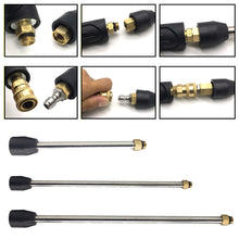 Load image into Gallery viewer, 15cm/35cm/50cm Extension Wand For High Pressure Wash Gun With M14 Thread Or 1/4 Quick Connection Extension Rod Car Wash Accessory
