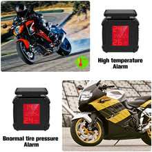 Load image into Gallery viewer, Motorcycle Tire Pressure Monitoring TPMS Tire Temperature Alarm System LCD Display Solar Charging Waterproof Sensor

