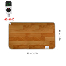 Load image into Gallery viewer, 220V Winter Heating Foot Mat Electric Heating Pad Warm Feet Heater Office Home Pet Warm Pad Floor Electric Heater PVC Heat Conduction Leather
