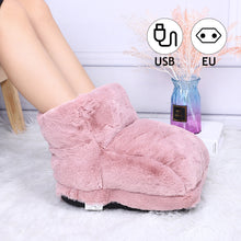 Load image into Gallery viewer, Super Soft Winter Warm Electric Foot Warmer Heater USB Charging/EU Plug Power Saving Warm Foot Cover Feet Heating Pads for Home Office
