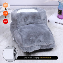 Load image into Gallery viewer, Super Soft Winter Warm Electric Foot Warmer Heater USB Charging/EU Plug Power Saving Warm Foot Cover Feet Heating Pads for Home Office
