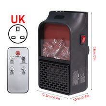 Load image into Gallery viewer, 500W Simulation Flame Stove Heater Fan Household Electric Heater Plug in Indoor Heating Warmer Machine for Winter Safe Office Living Room
