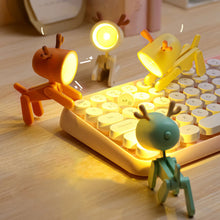 Load image into Gallery viewer, Mini Cute Dog Deer Shape Led Night Lights Folding Desk Lamp Adjustable Kids Bedroom Bedside Decoration Home Room Decor
