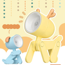 Load image into Gallery viewer, Mini Cute Dog Deer Shape Led Night Lights Folding Desk Lamp Adjustable Kids Bedroom Bedside Decoration Home Room Decor

