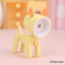 Load image into Gallery viewer, Mini Cute Dog Deer Shape Led Night Lights Folding Desk Lamp Adjustable Kids Bedroom Bedside Decoration Home Room Decor
