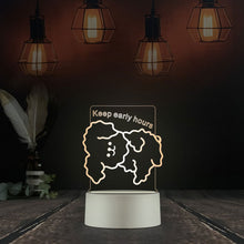 Load image into Gallery viewer, 3D Lamp Happy Bear Acrylic USB LED Night Lights Neon Sign Lamp Xmas Christmas Decorations for Home Bedroom Birthday Decor Wedding Gifts

