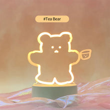 Load image into Gallery viewer, 3D Lamp Happy Bear Acrylic USB LED Night Lights Neon Sign Lamp Xmas Christmas Decorations for Home Bedroom Birthday Decor Wedding Gifts
