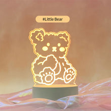 Load image into Gallery viewer, 3D Lamp Happy Bear Acrylic USB LED Night Lights Neon Sign Lamp Xmas Christmas Decorations for Home Bedroom Birthday Decor Wedding Gifts
