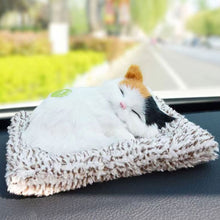 Load image into Gallery viewer, Simulation Mini Cat Cute Cloth Pad Plush Cats with Sound Children Birthday Gifts Creative Imitation Cat Ornaments Home Decoration Supplies
