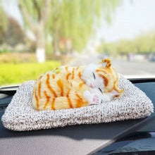 Load image into Gallery viewer, Simulation Mini Cat Cute Cloth Pad Plush Cats with Sound Children Birthday Gifts Creative Imitation Cat Ornaments Home Decoration Supplies
