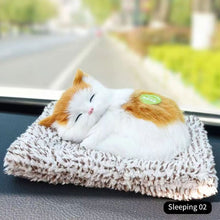 Load image into Gallery viewer, Simulation Mini Cat Cute Cloth Pad Plush Cats with Sound Children Birthday Gifts Creative Imitation Cat Ornaments Home Decoration Supplies
