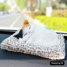 Load image into Gallery viewer, Simulation Mini Cat Cute Cloth Pad Plush Cats with Sound Children Birthday Gifts Creative Imitation Cat Ornaments Home Decoration Supplies
