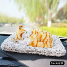 Load image into Gallery viewer, Simulation Mini Cat Cute Cloth Pad Plush Cats with Sound Children Birthday Gifts Creative Imitation Cat Ornaments Home Decoration Supplies
