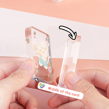 Load image into Gallery viewer, Transparent Acrylic Picture Photo Frame Magnetic Photocard Holder Poster Display Stand DIY Desktop Decoration Ornament
