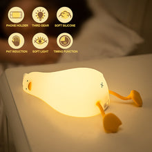 Load image into Gallery viewer, USB Rechargeable Duck Nightlight Patting Switch Children Kid Bedroom Bedside Lamp Decoration Atmosphere Table Lamp Birthday Gift
