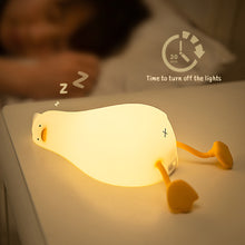 Load image into Gallery viewer, USB Rechargeable Duck Nightlight Patting Switch Children Kid Bedroom Bedside Lamp Decoration Atmosphere Table Lamp Birthday Gift
